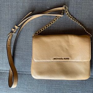 Michael Kors Tan Leather Large Flap Crossbody